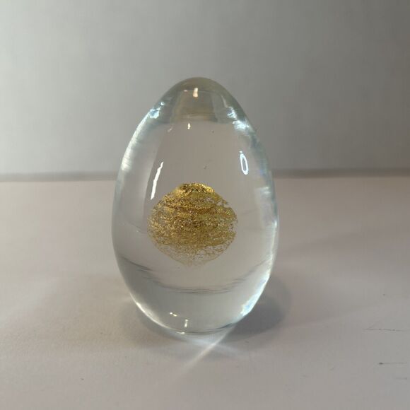 Venini Murano Tapio Wirkkala Gold Yolk Egg Art Glass Sculpture Italy 1968 - Picture 1 of 9